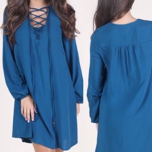 Altar'd State Teal Lillian Dress